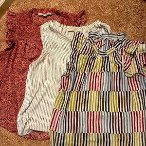 LOFT shell blouses - lot of 3